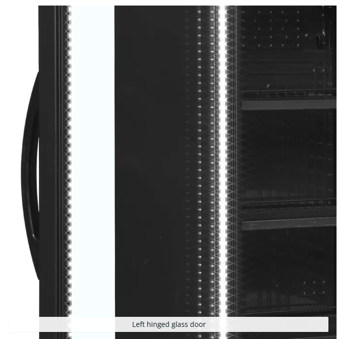 CEV425 Glass Door Merchandiser BLACK L/H