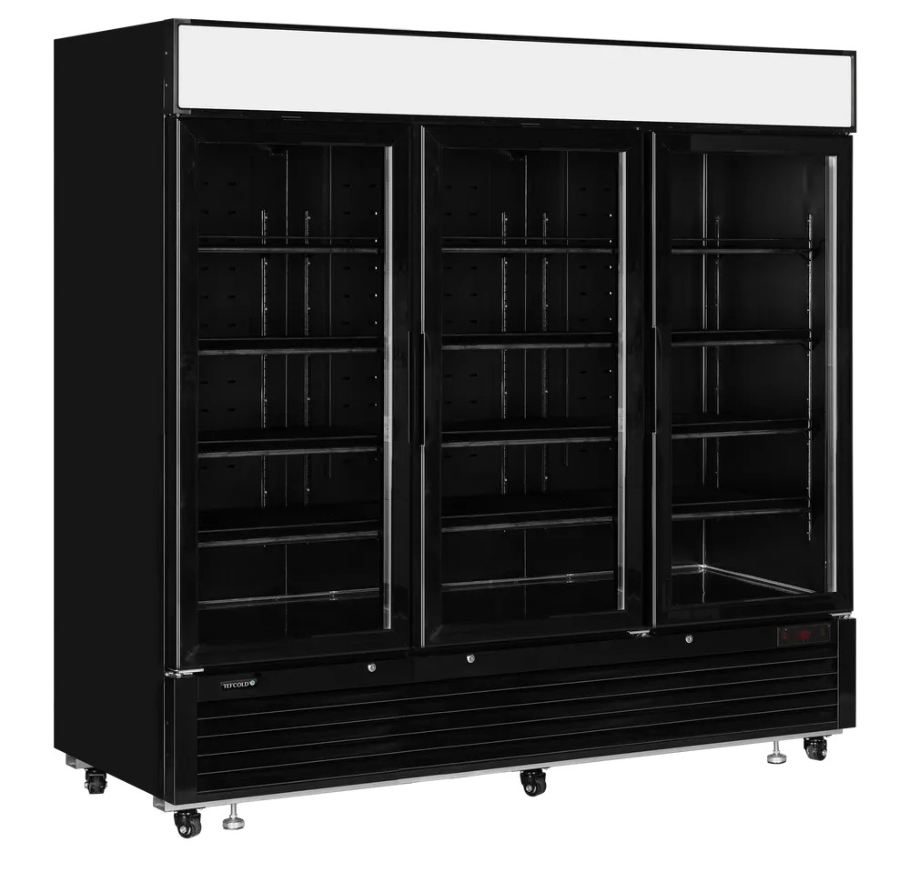 LGF7500 Glass Door Display Freezer Black