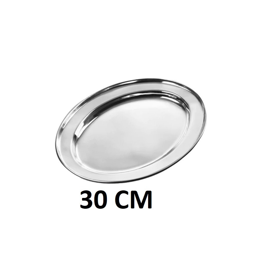 30 Cm Oval Tray Stainless Steel 7622