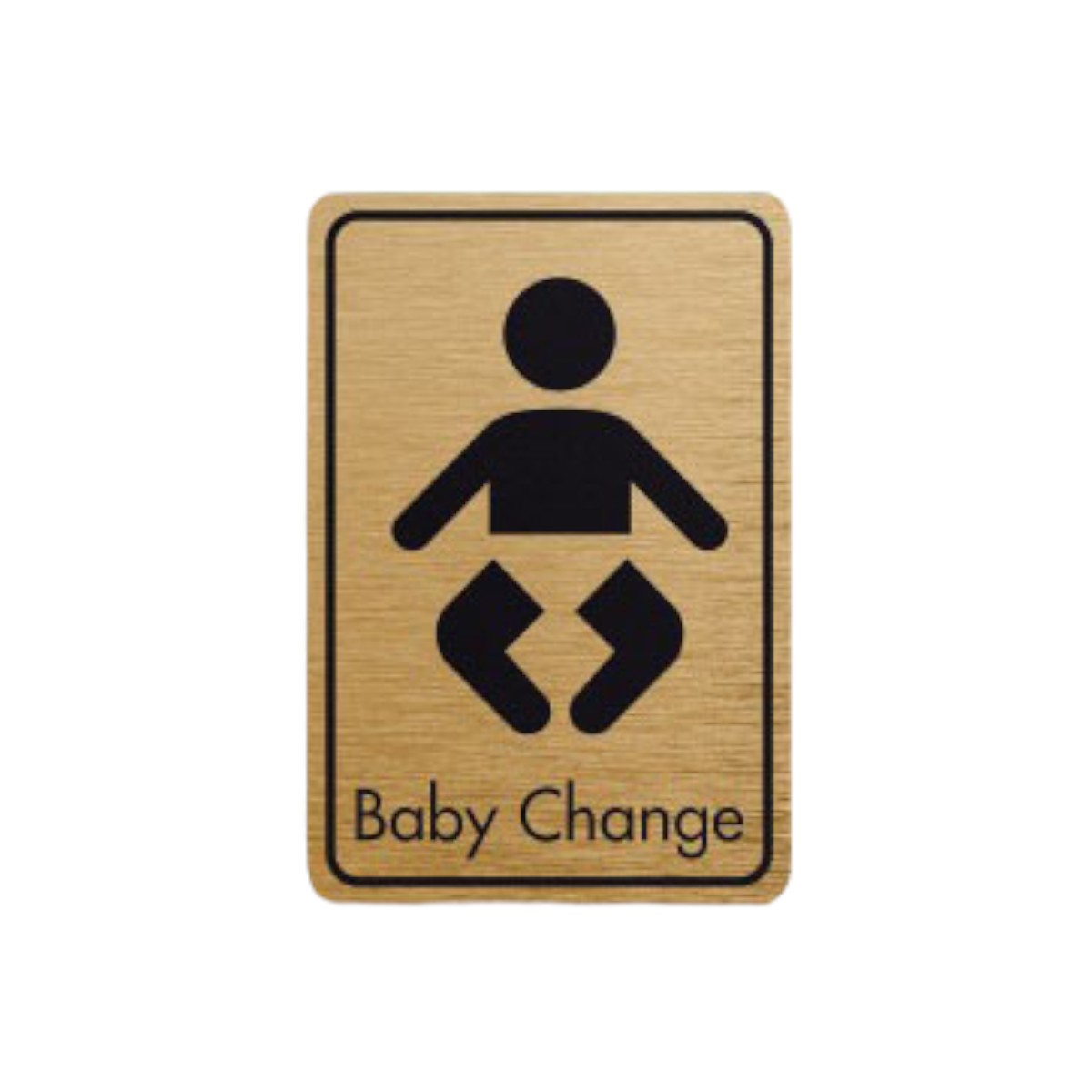 Baby Change Symbol With Text Black On White Dm025