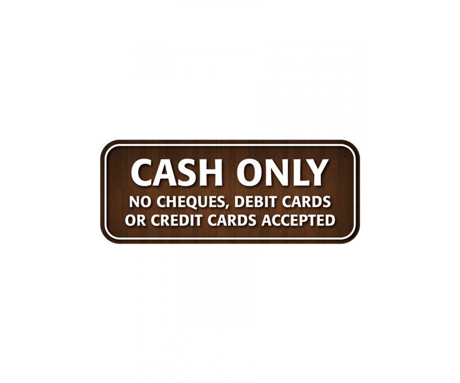 Cash Only Window Sticker - Ca007