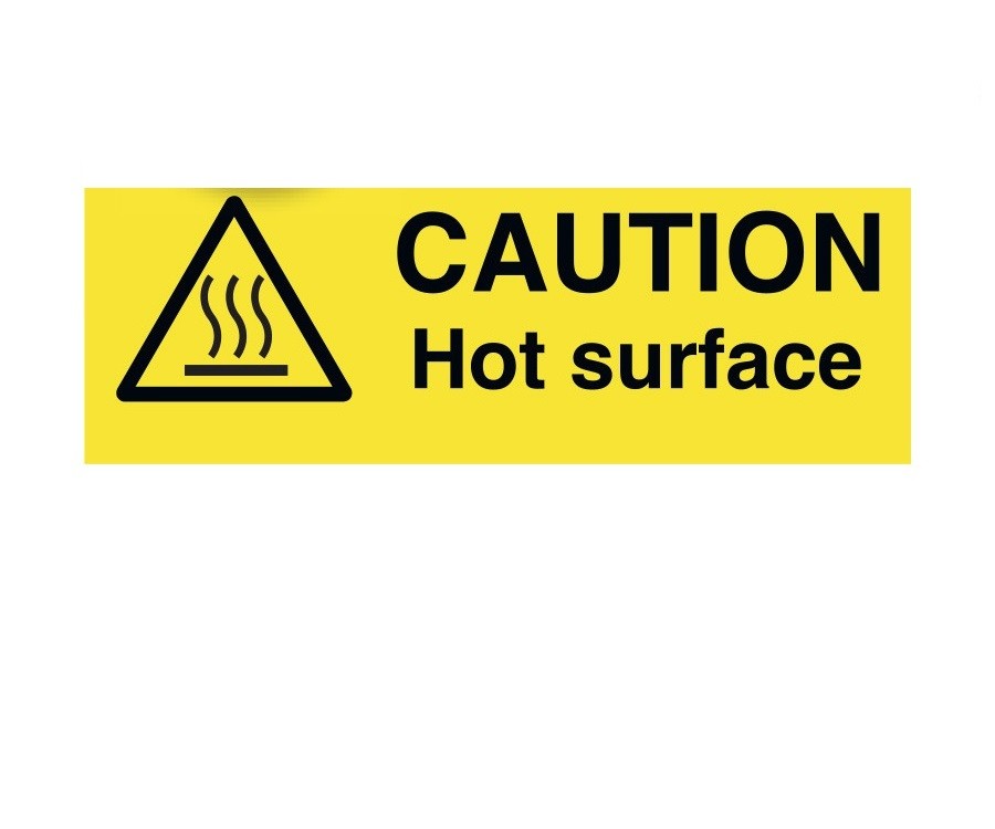 Caution Hot Surface Safety Sign - Cs050