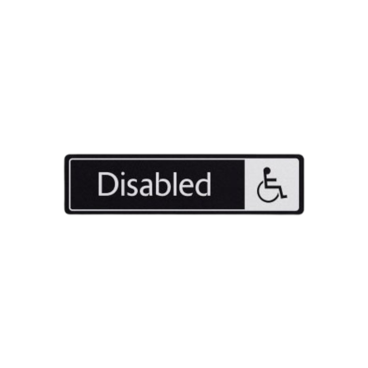 Disabled Symbol White On Black 43x173mm Dm108