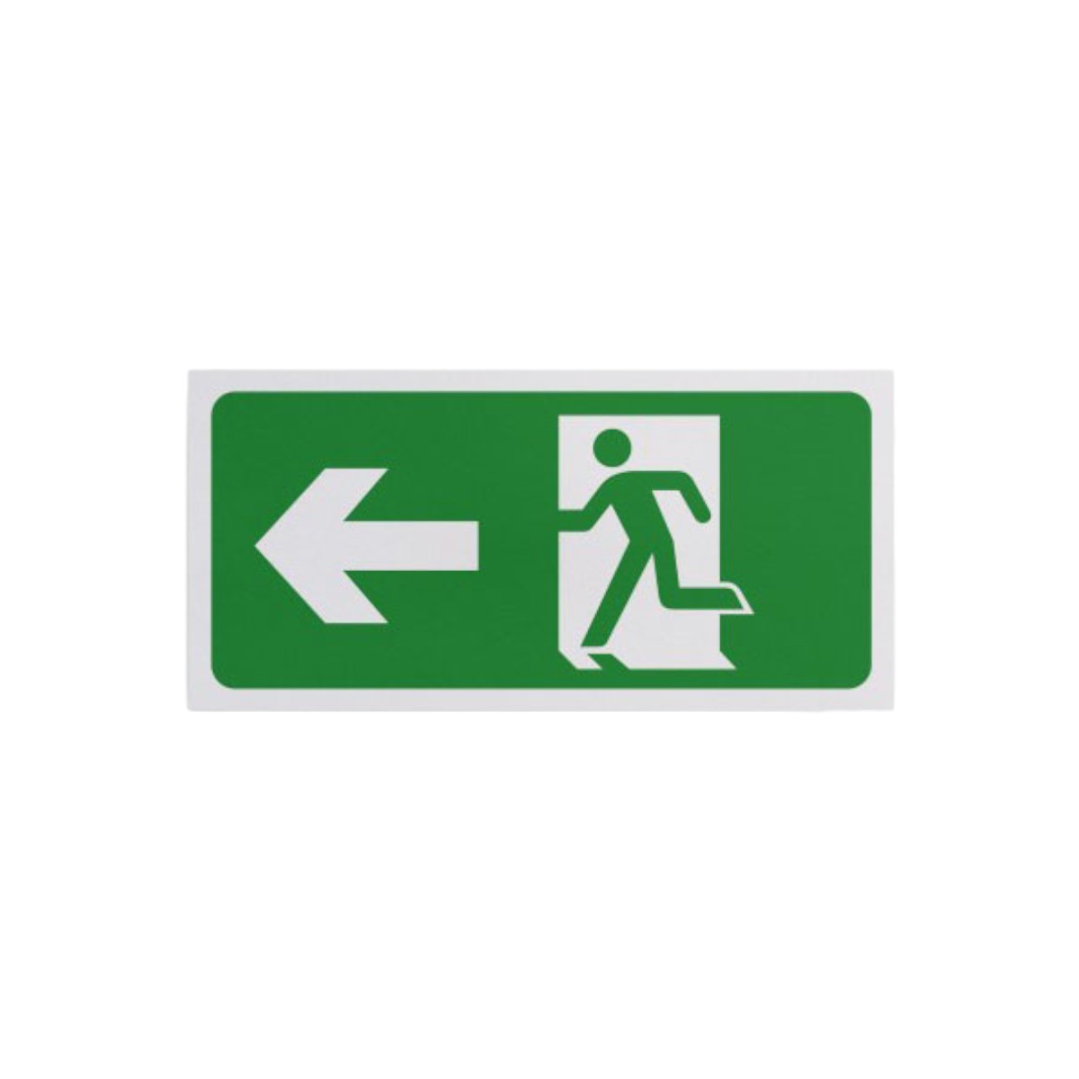 Emergency Exit Only Man Left 150x300mm Es016