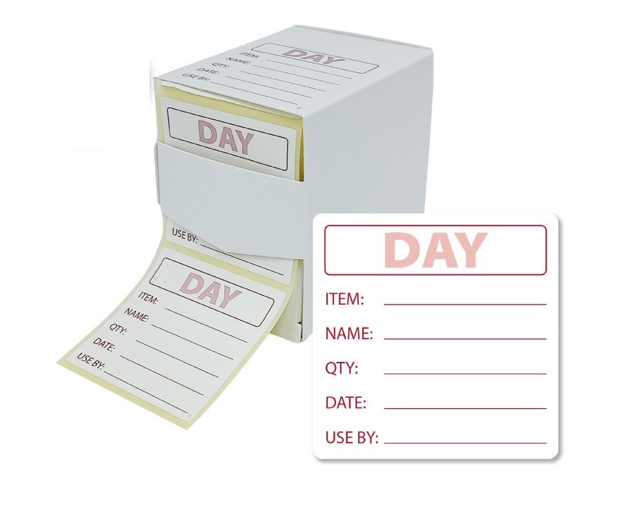 Food Preparation Storage Labels - Any Day Label - 50x50mm - Zz478 Dy065