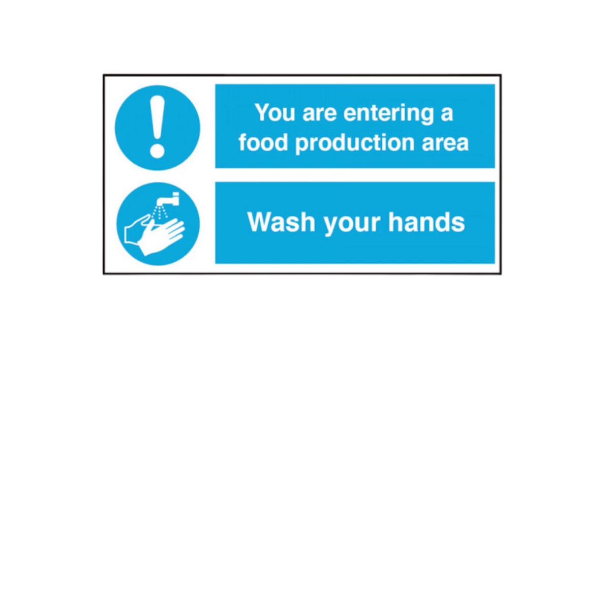 Food Production Area / Wash Your Hands Vinyl Sticker Cs140
