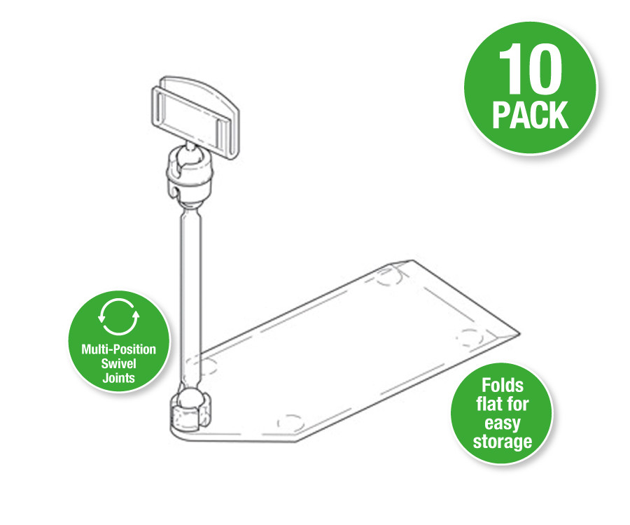 Freestanding Multi-angle Deli Ticket Holder - 10 Pack