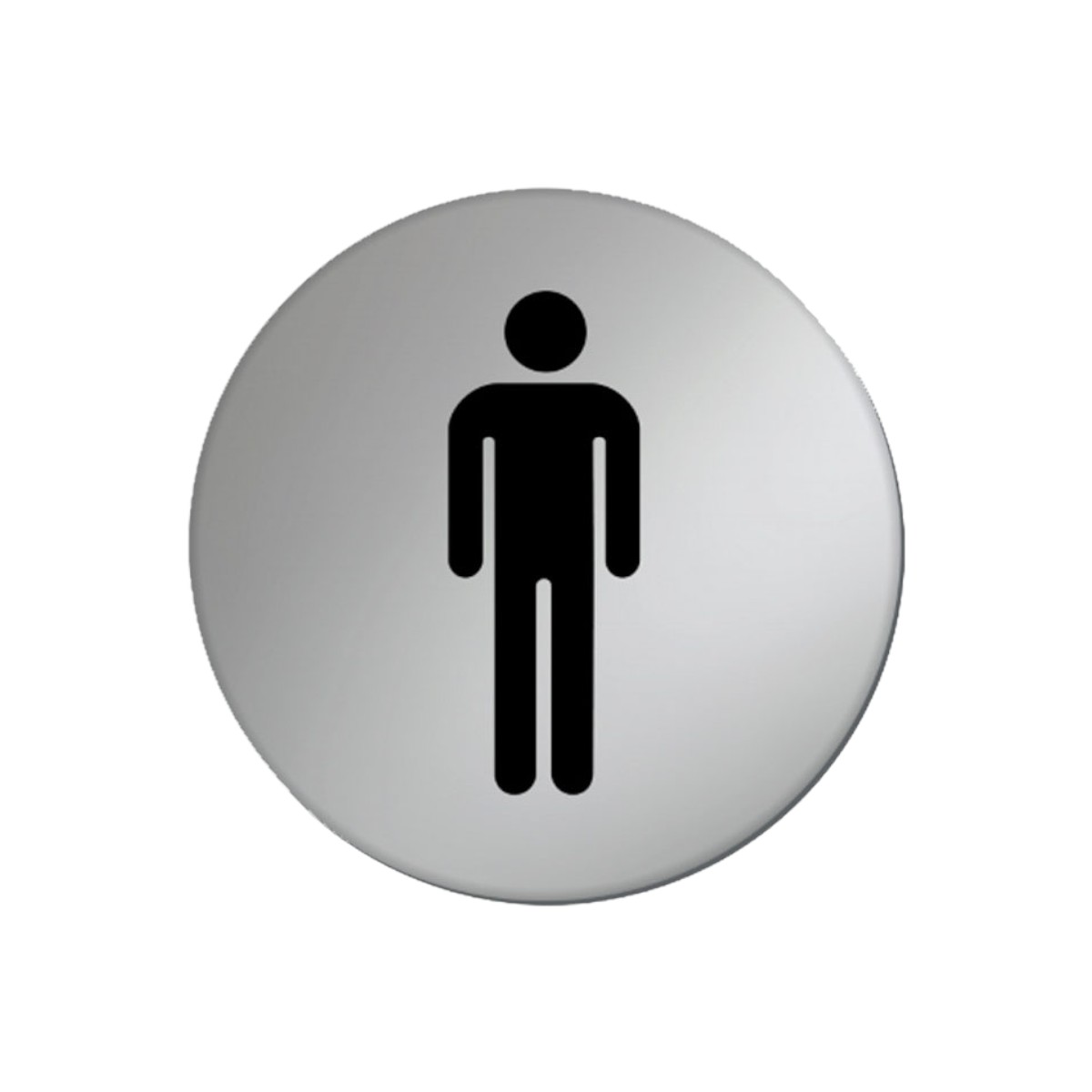 Gents Symbol Disk Silver Finish 75mm Diameter Ds002