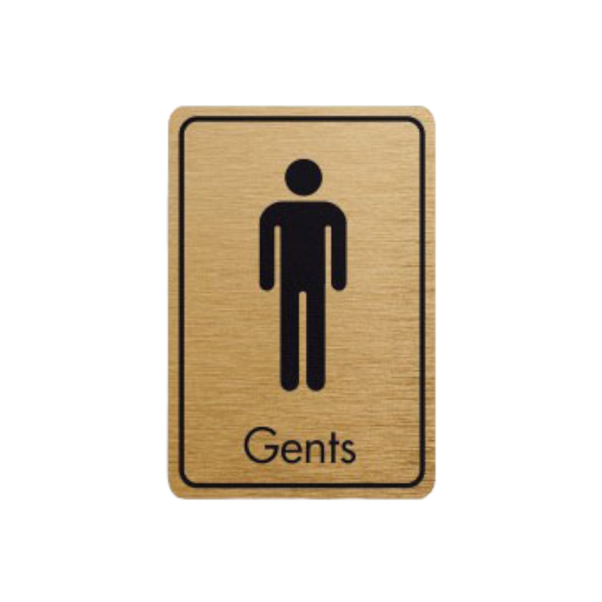 Gents Symbol With Text Black On Gold Fm 83x128mm Dm023