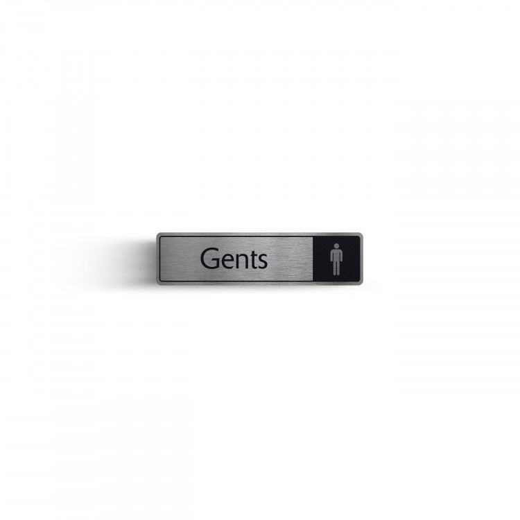 Gents With Symbol Black On Silver 43x178mm Dm050