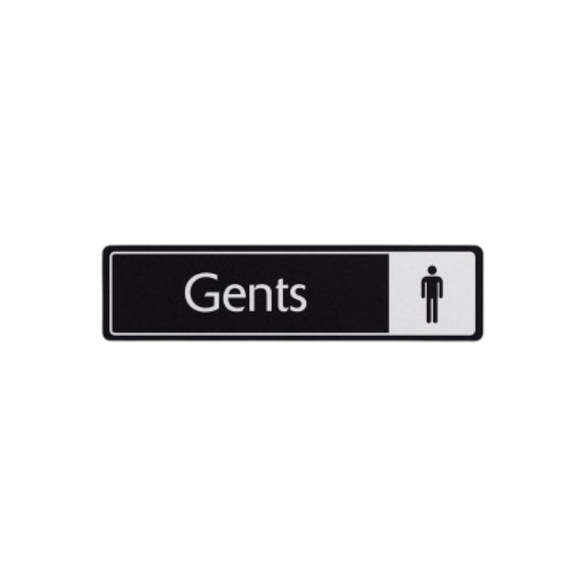 Gents With Symbol White On Black 43x178mm Dm110