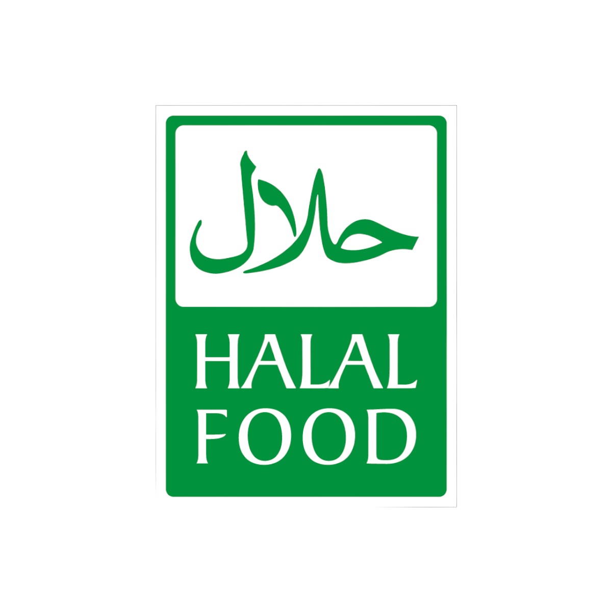 Halal Food White Base S/a 150x200mm Rs141