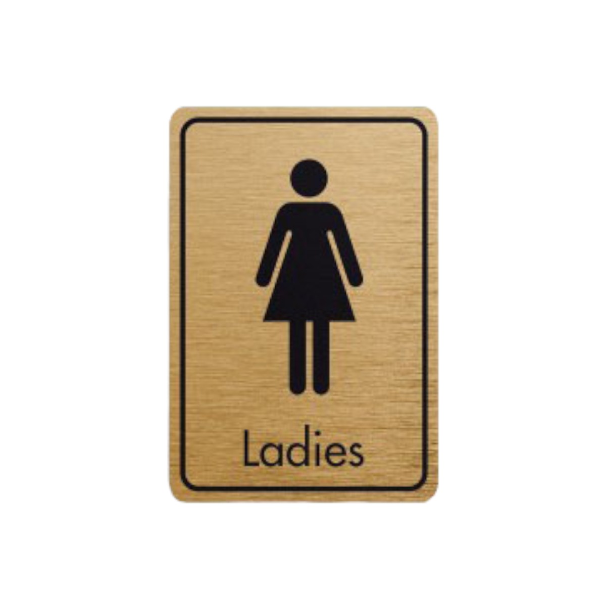 Ladies Symbol With Text Black On Gold Fm 83x128mm Dm022