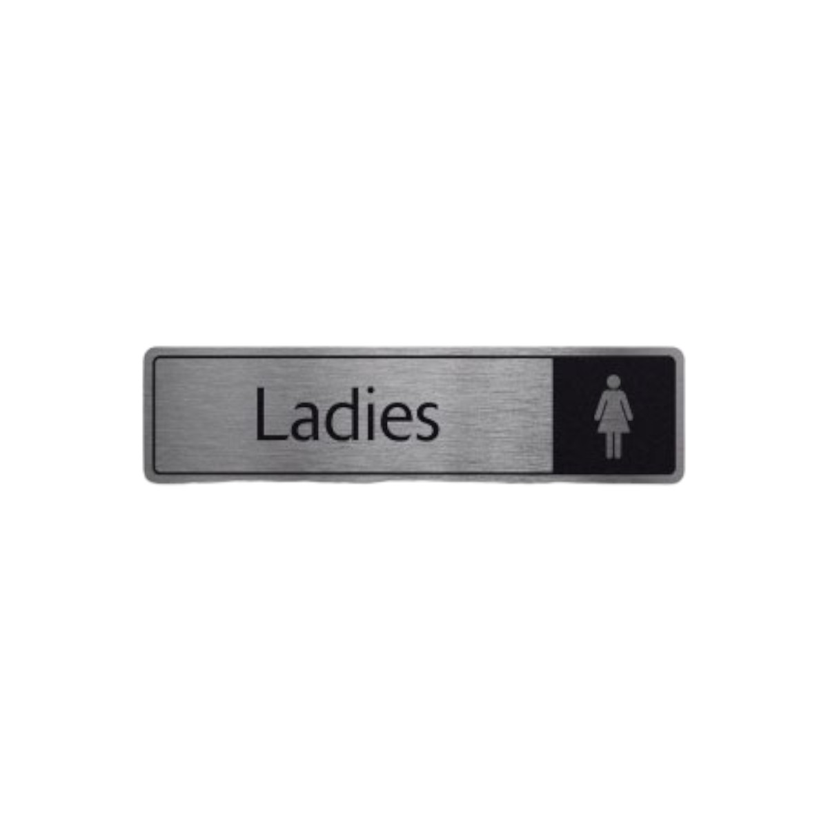 Ladies With Symbol Black On Silver 43x178mm Dm047