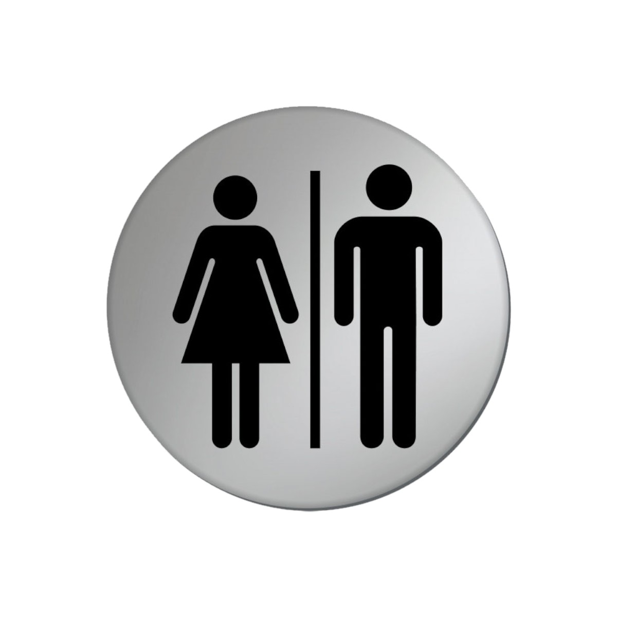 Ladies&gents Symbol Disk Silver Finish 75mm Diameter Ds003