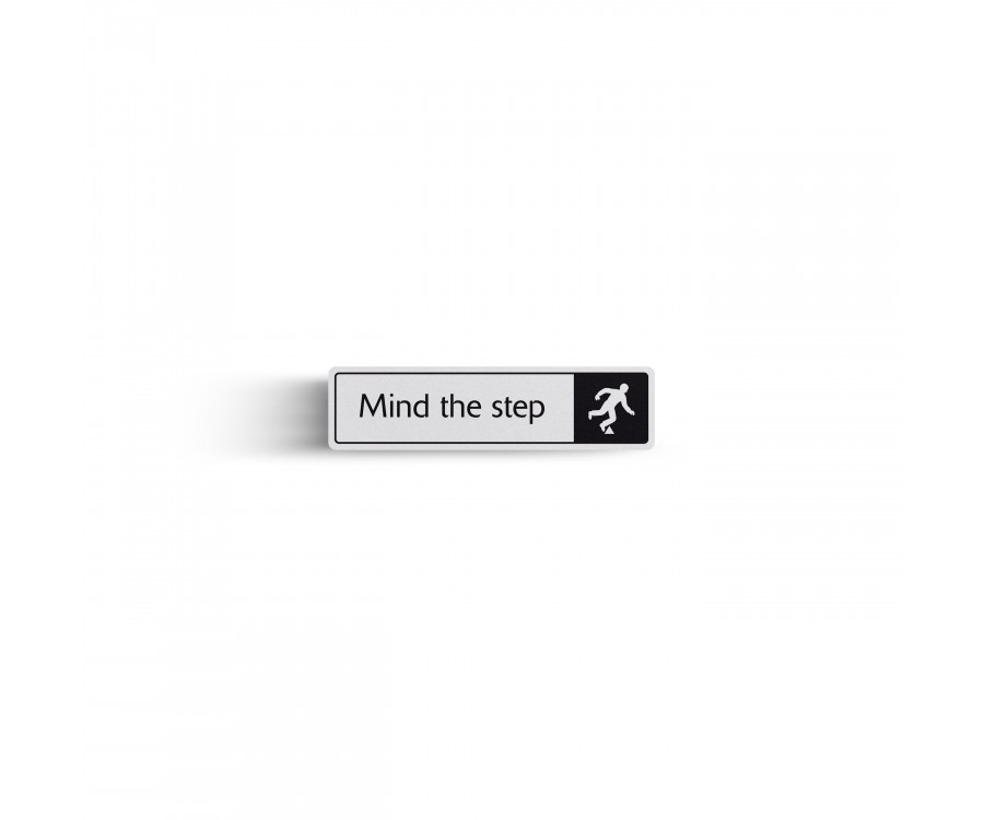 Mind The Step With Symbol Door Sign 43x178 Dm019