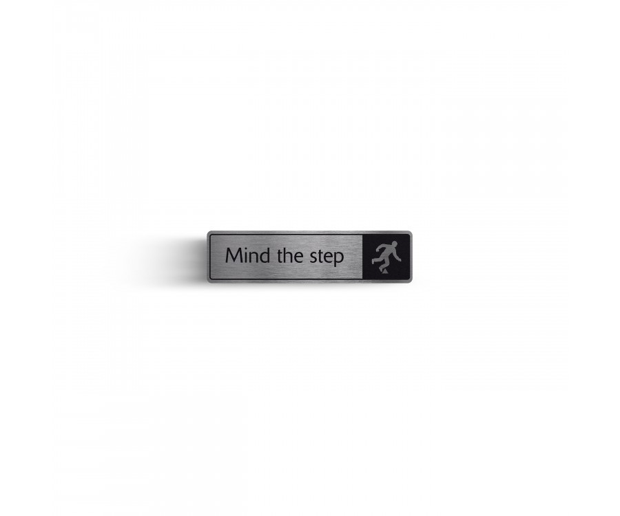 Mind The Step With Symbol Door Sign 43x178 Dm059