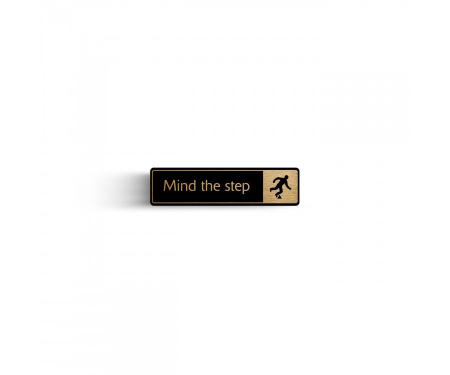 Mind The Step With Symbol Door Sign 43x178 Dm099