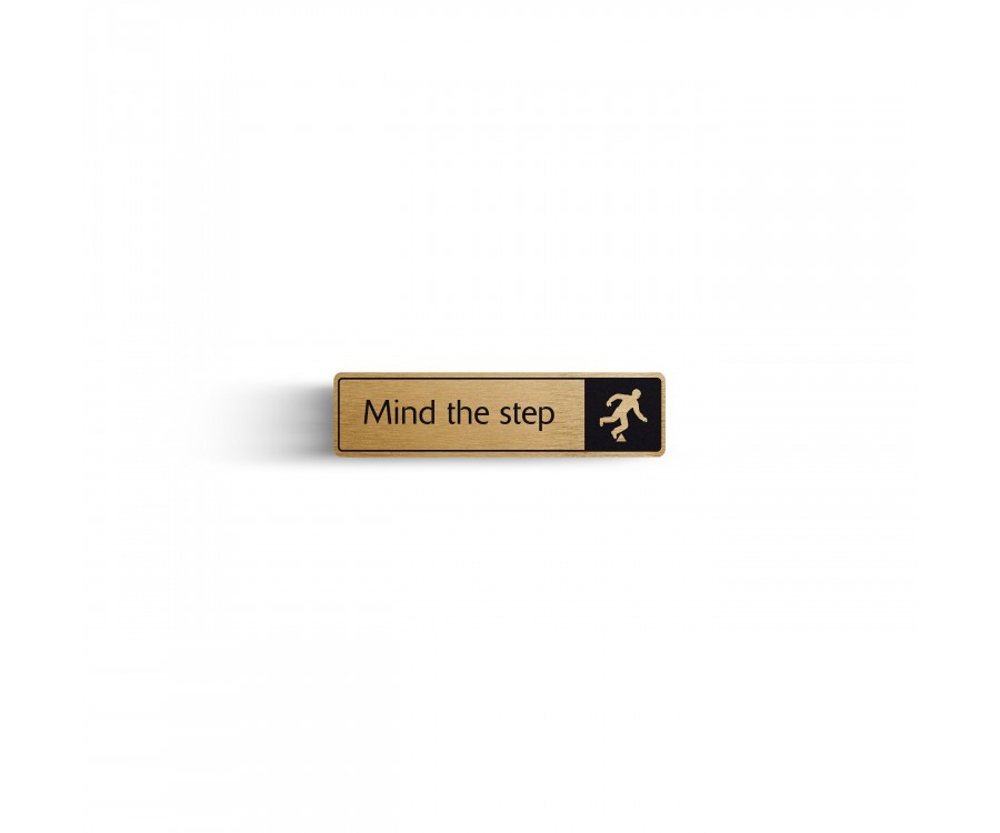 Mind The Step With Symbol Door Sign Dm039