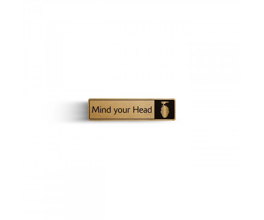 Mind Your Head With Symbol Door Sign Dm038