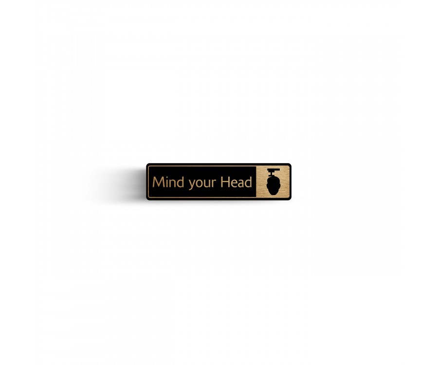 Mind Your Head With Symbol Door Sign Dm098