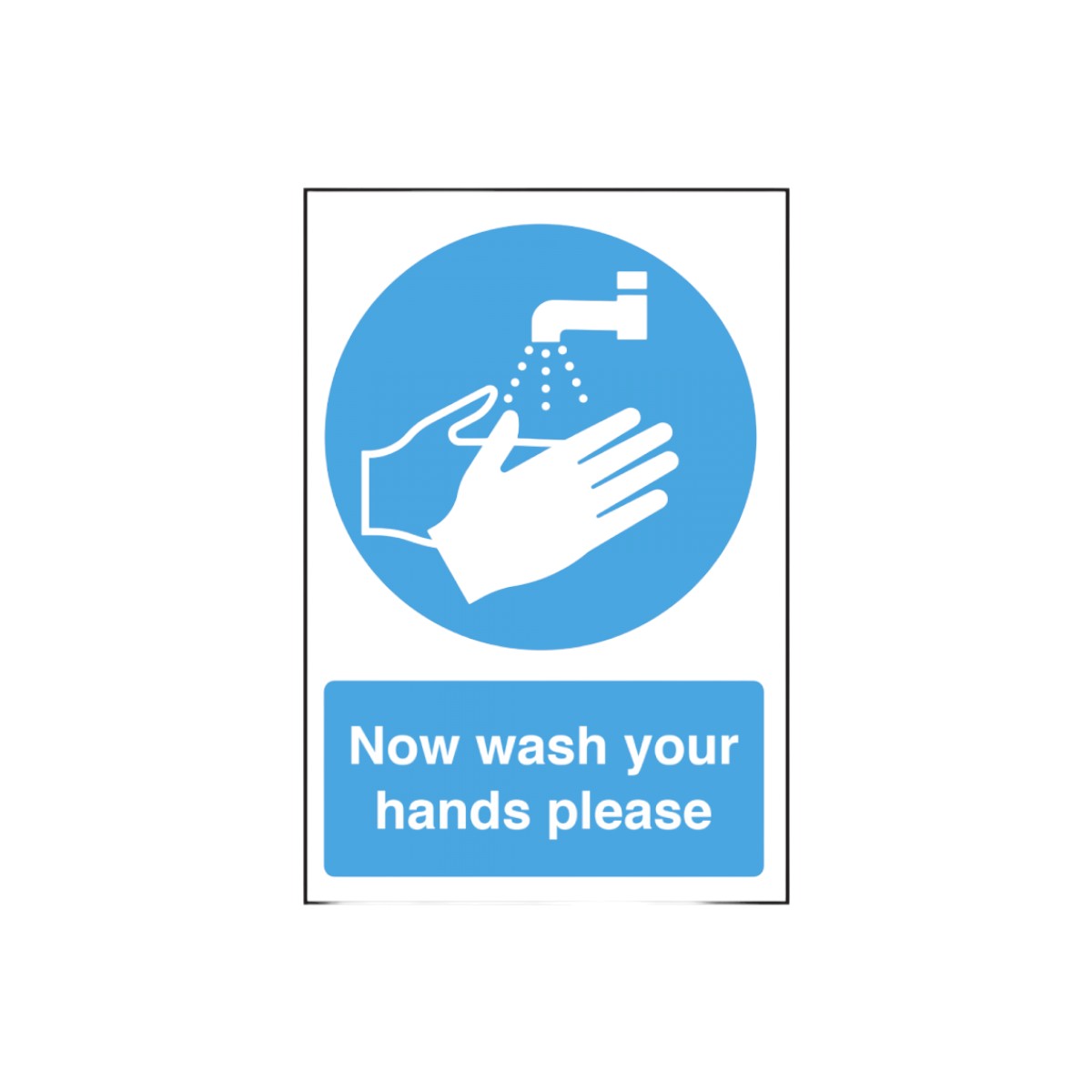 Now Wash Your Hands Please Vinyl Sticker 300x200mm - Cs009