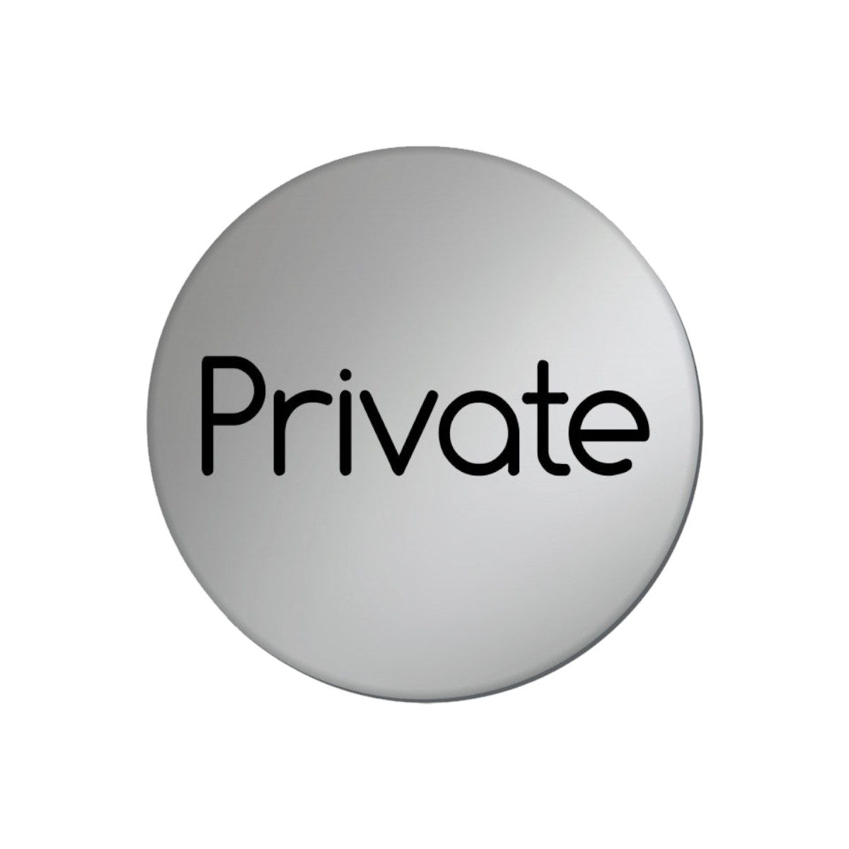 Private Symbol Disk Silver Finish 75mm Diameter Ds025