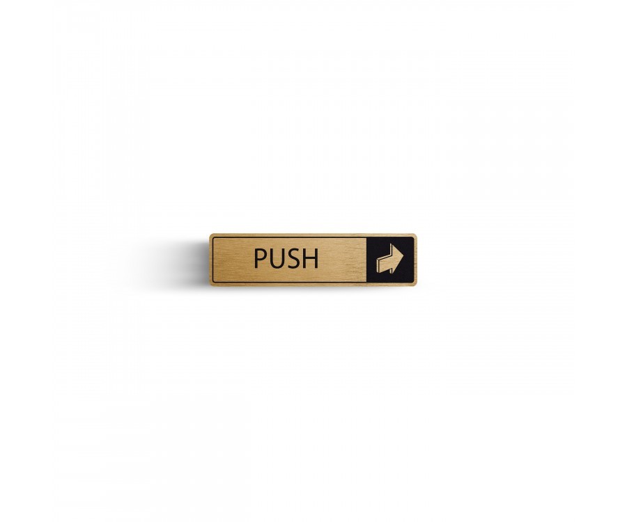Push Horizontal With Symbol Door Sign Dm035