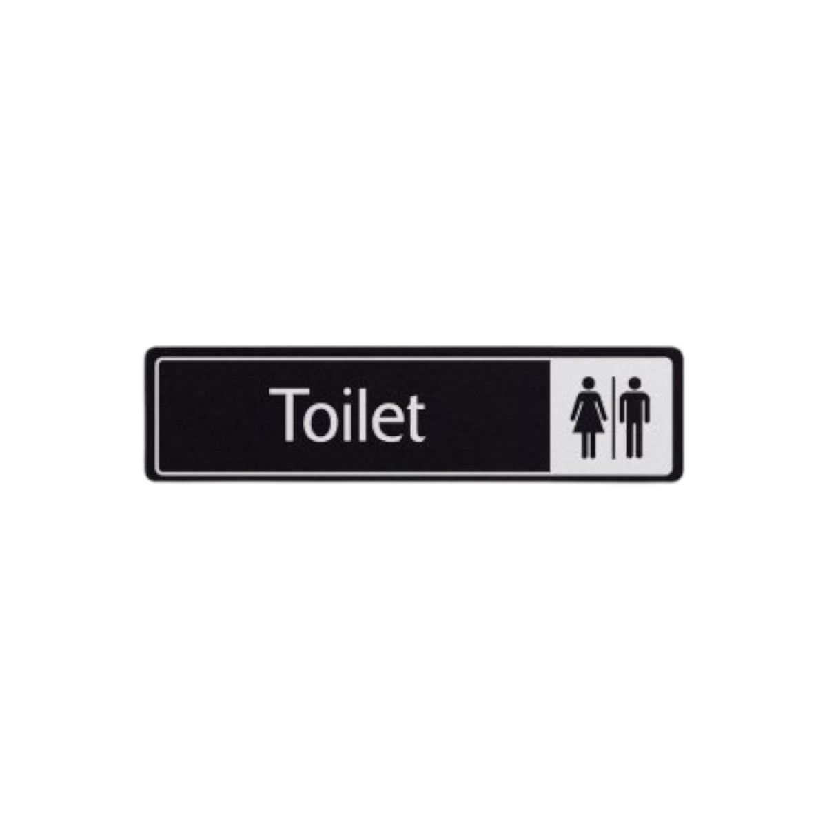 Toilet With Symbol Black On White 43x178mm Dm109