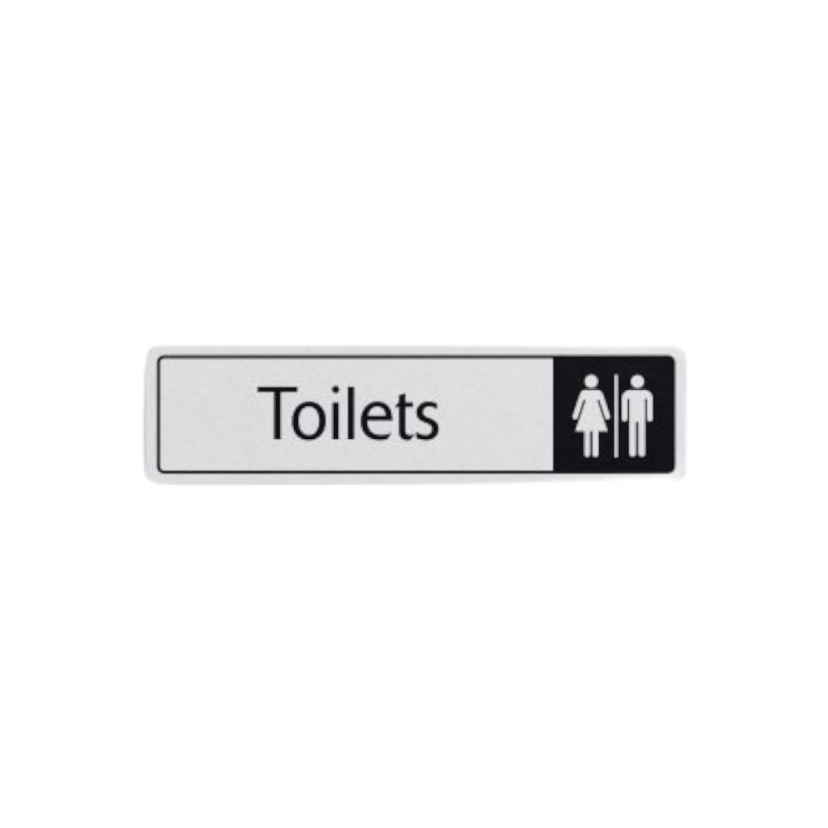Toilets With Symbol Black On White 43x178mm Dm006