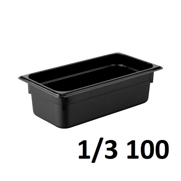 Polycarbonate 1/3 Gn.180x320x100mm Black