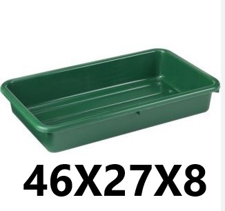 Green Plastic Vegetable Tray No 3 Medium 27x46x8 Cm