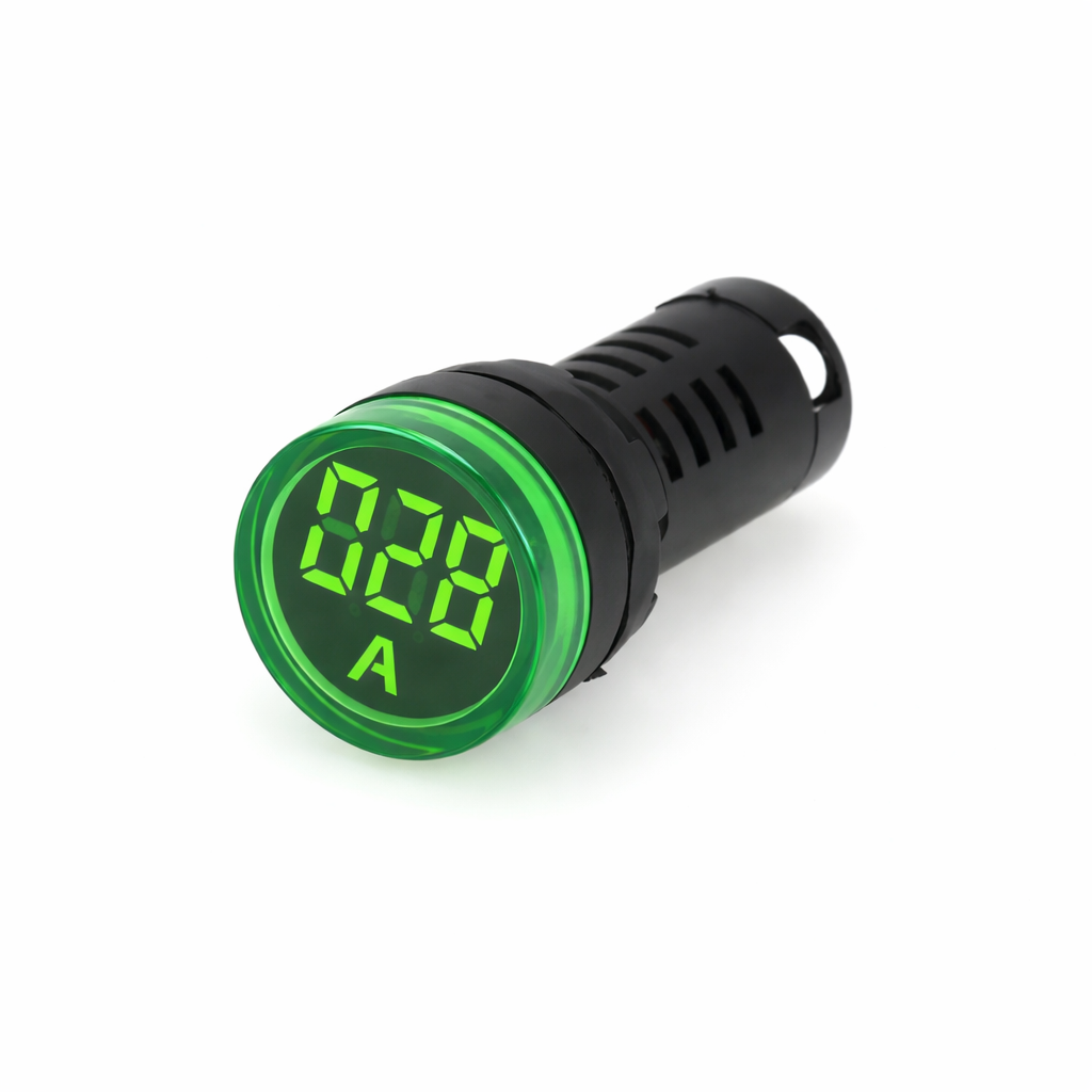 Digital Display LED Current Indicator Light With Mini 220V Round Head 22mm Signal light