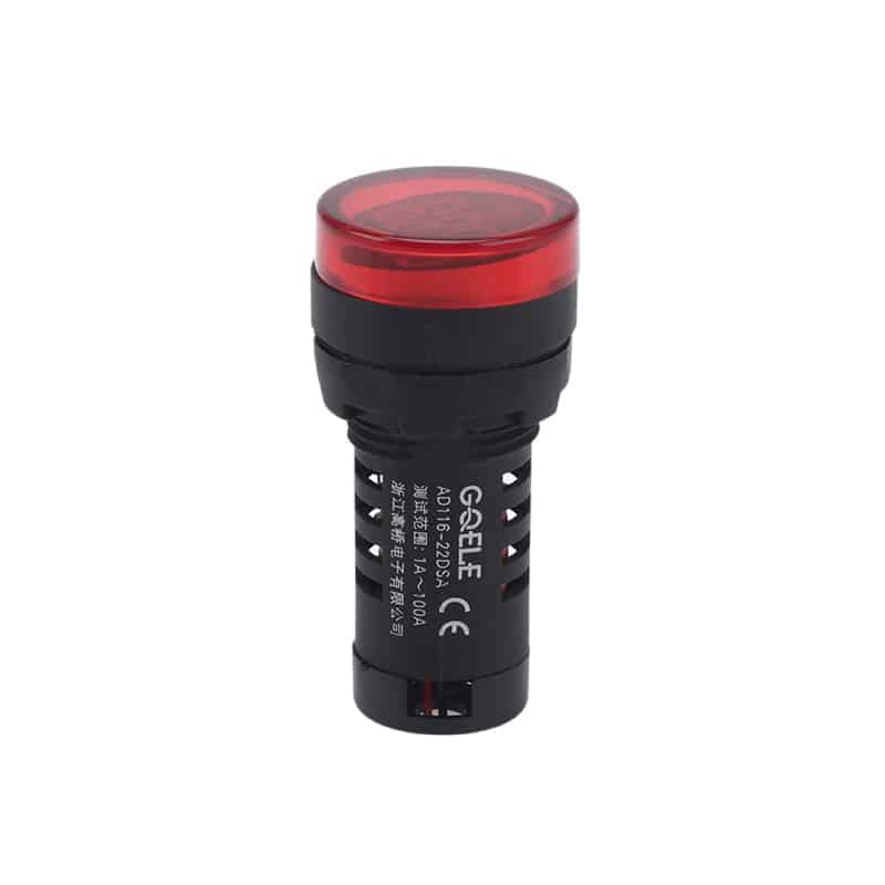 Round Led Dual Digital Display Ac Amp Volt Amp.volt.meter Red 60-500v 220v 100a