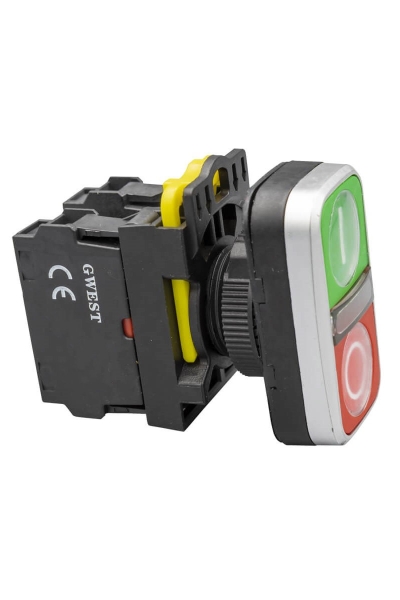 Twin Button Red & Green A5-11R