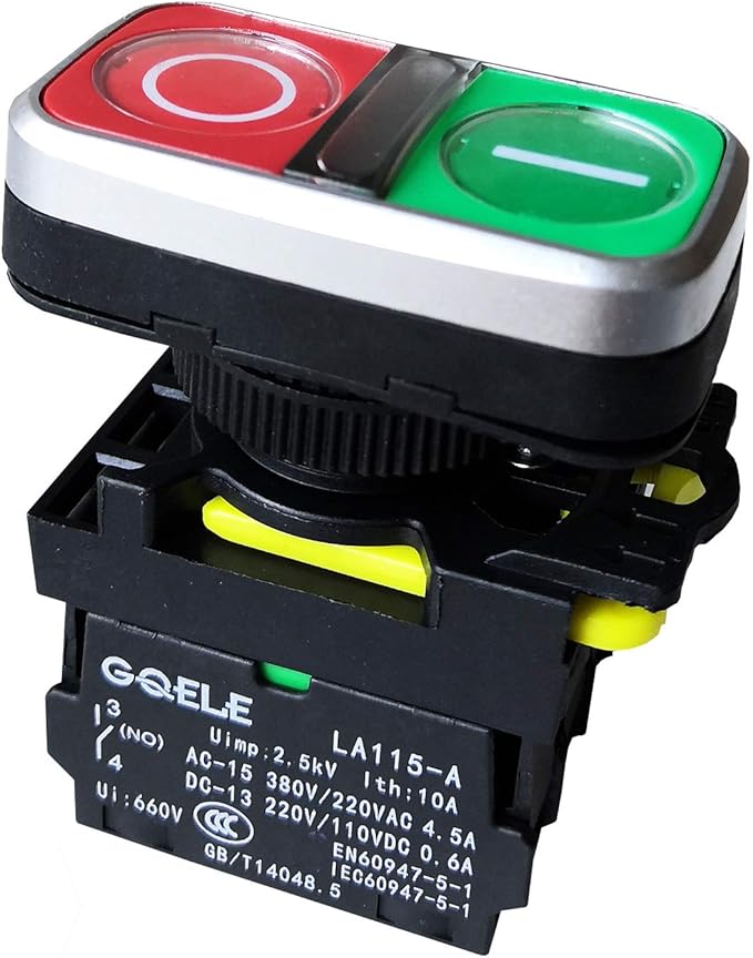 Twin Button Red & Green With Light A5-11RD