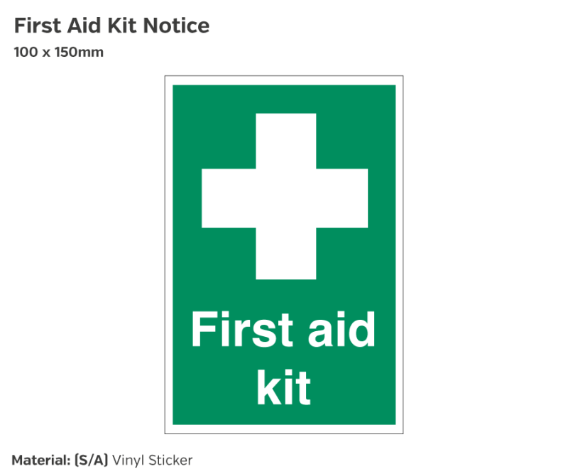 First Aid Notice Sticker