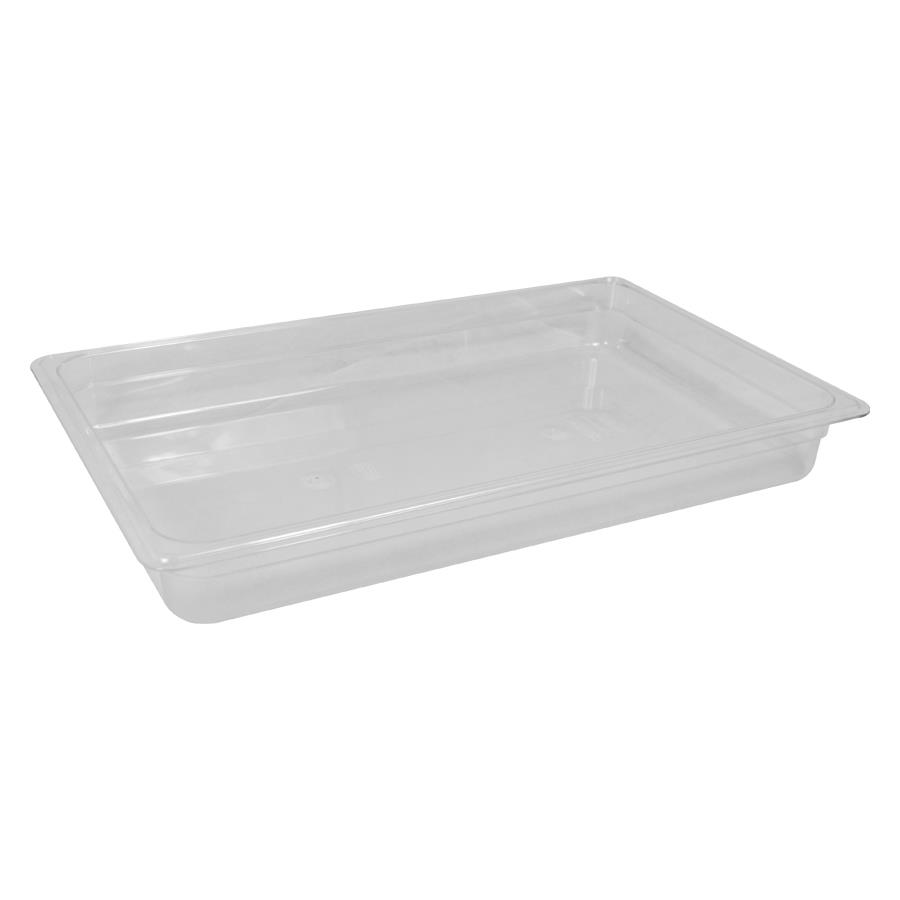 Heavy-Duty Polycarbonate Gastronorm Pan 1/2 Gn 26x32x6.5Cm Clear
