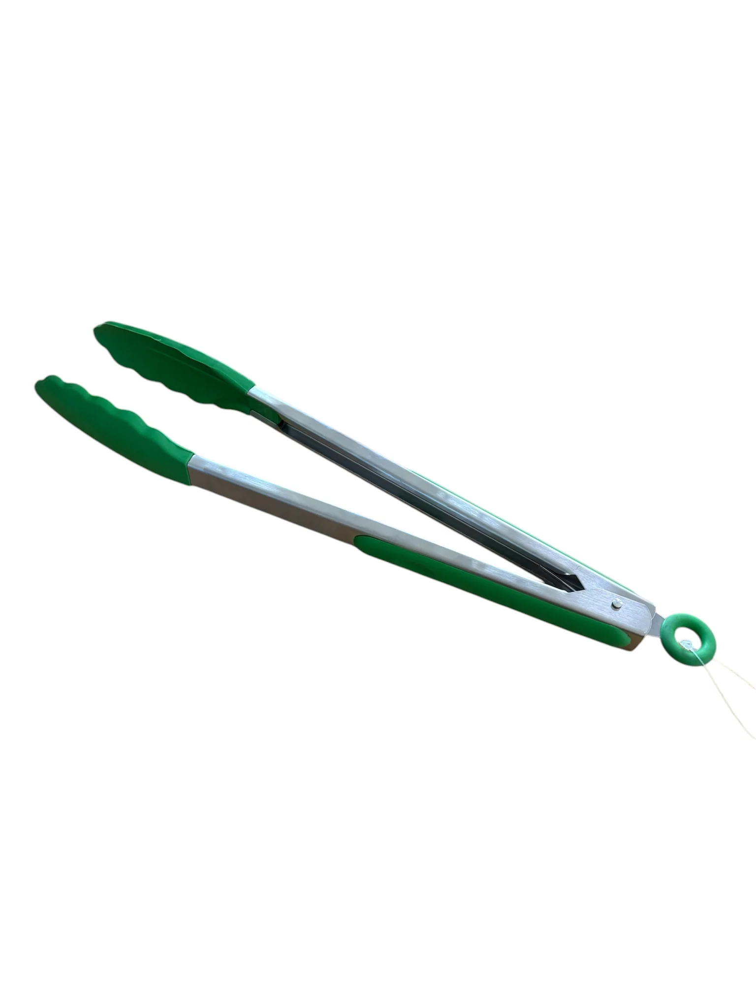 Silicone Tongs Green 12in