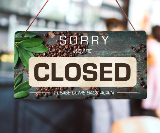 Photo Open & Closed Signs, (2-sided Print) 300x150mm.