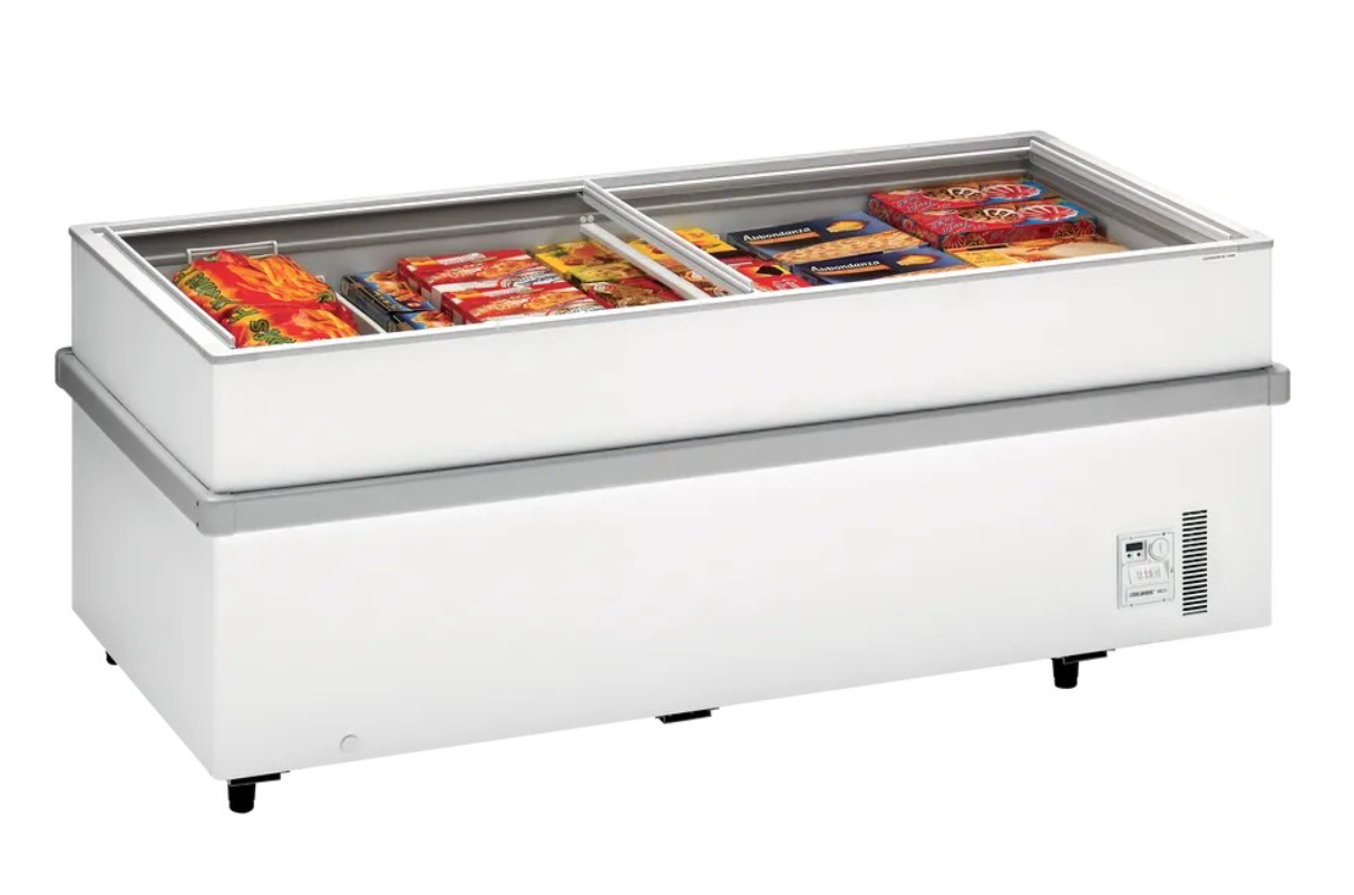 900CHV Island Site Freezer White
