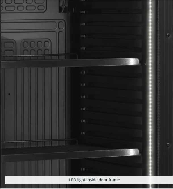 CEV425 Glass Door Merchandiser Black