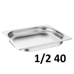 Stainless Steel Gastronorm 1/2 40mm S/S 26x32x4Cm