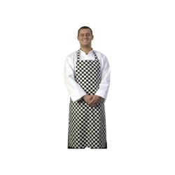 Bib Apron Chequered Black