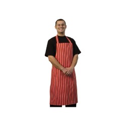 Red Butchers Striped Apron