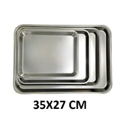 Stainless Steel Rectangle Tray 35x27 Cm 5619