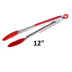 Silicone Tongs Red 12in 30cm