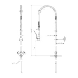 Dkr-pro Commercial Pre Rinse Tap Spray With Out Tap 002