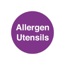 Allergen Utensils Sticker To Aid With Allergy Awareness & Food Preparation 100x100mm