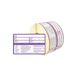 Allergen Warning Food Storage Labels - 60x95mm